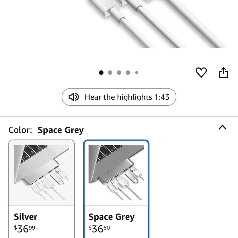 USB-C Hub Adapter - Space Grey